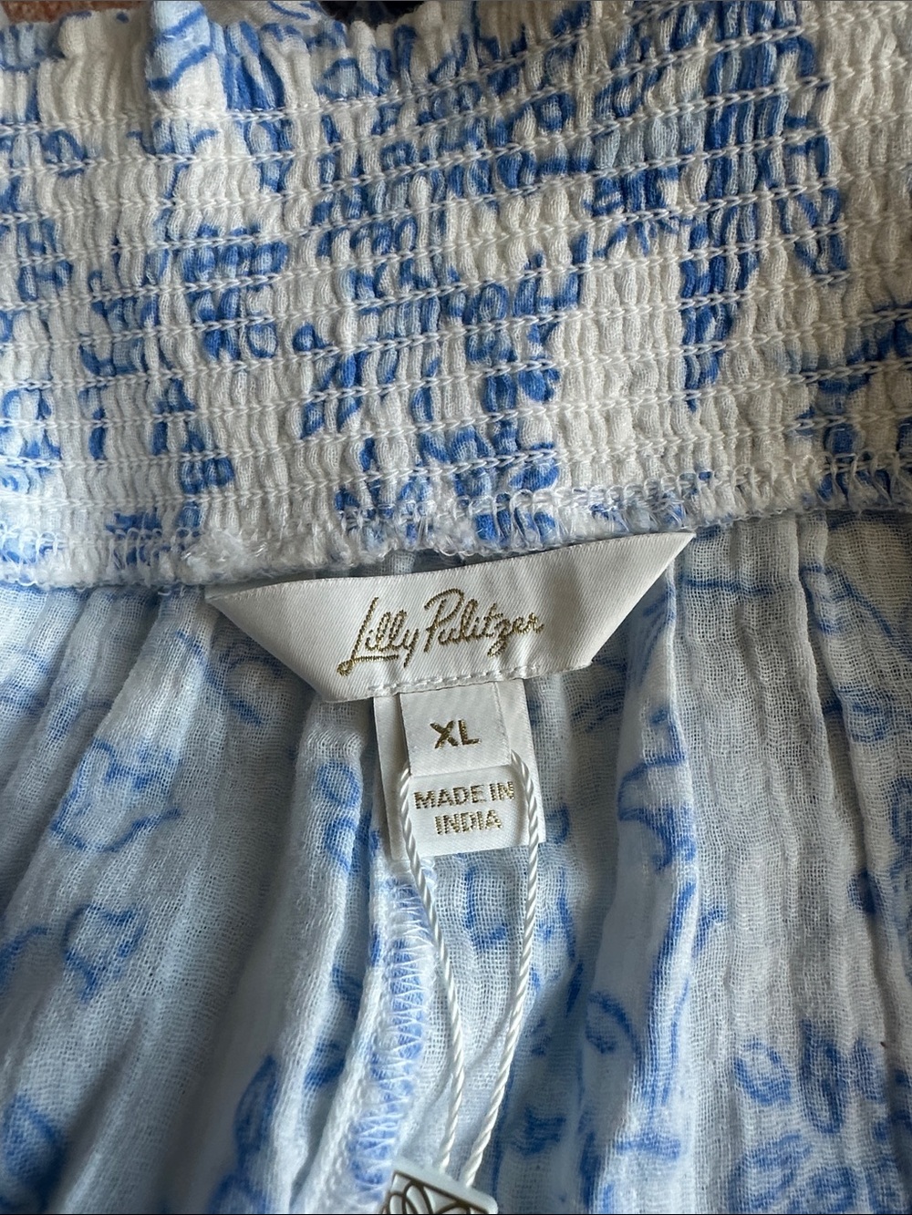 NWT Lilly Pulitzer Montee Shirt Porter Shorts coverup resort white tall tales XL - Picture 6 of 14